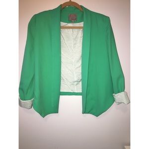 Teal green blazer